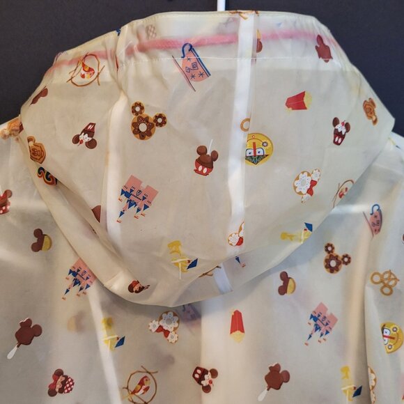 Disneyland Rain Jacket Adult XXXL Parks Food Snacks Zip Up Hood Drawstring 3X - Picture 11 of 11